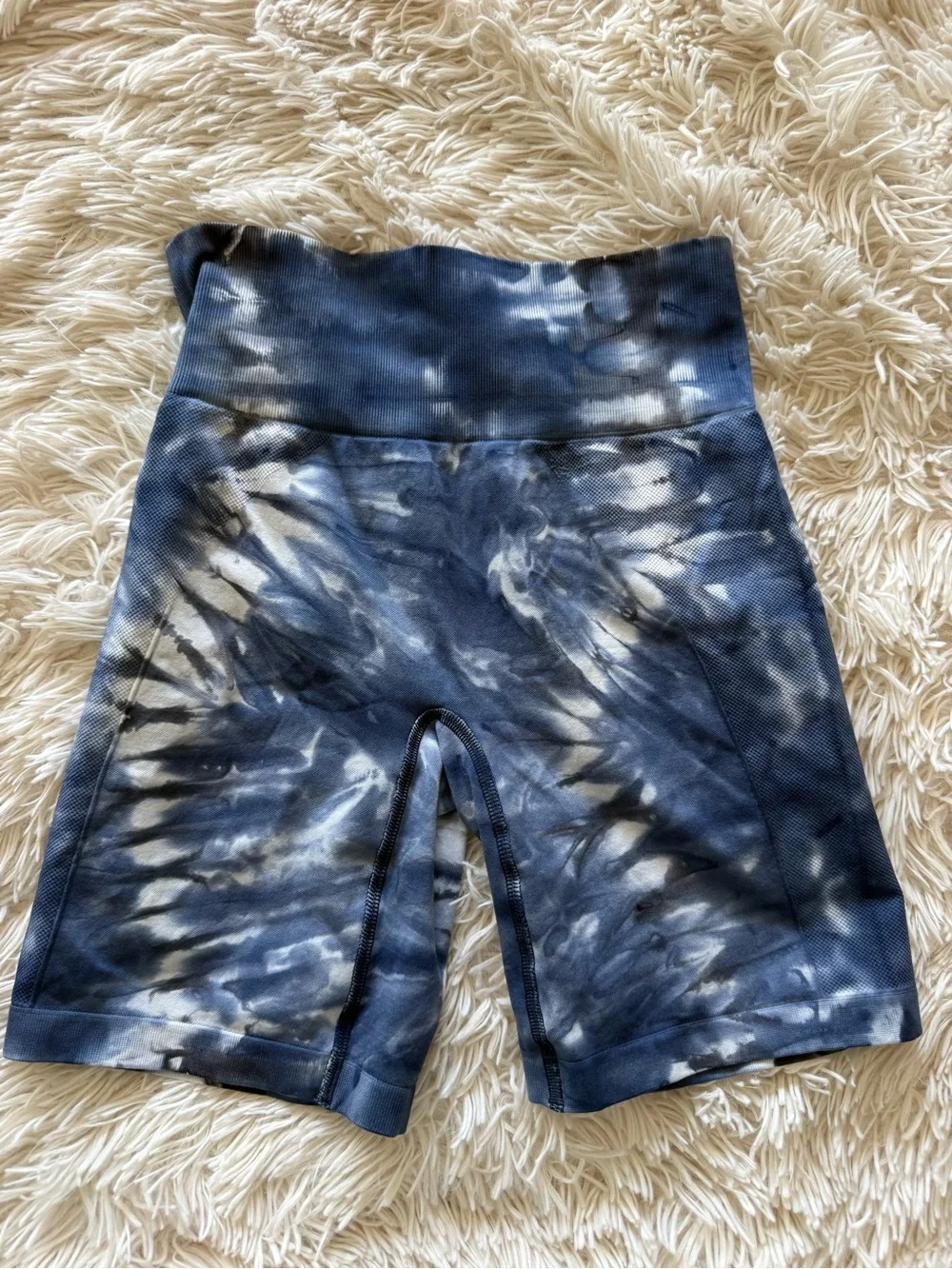 Tory Burch High Rise Seamless Tie Dye Bike Shorts Size Small